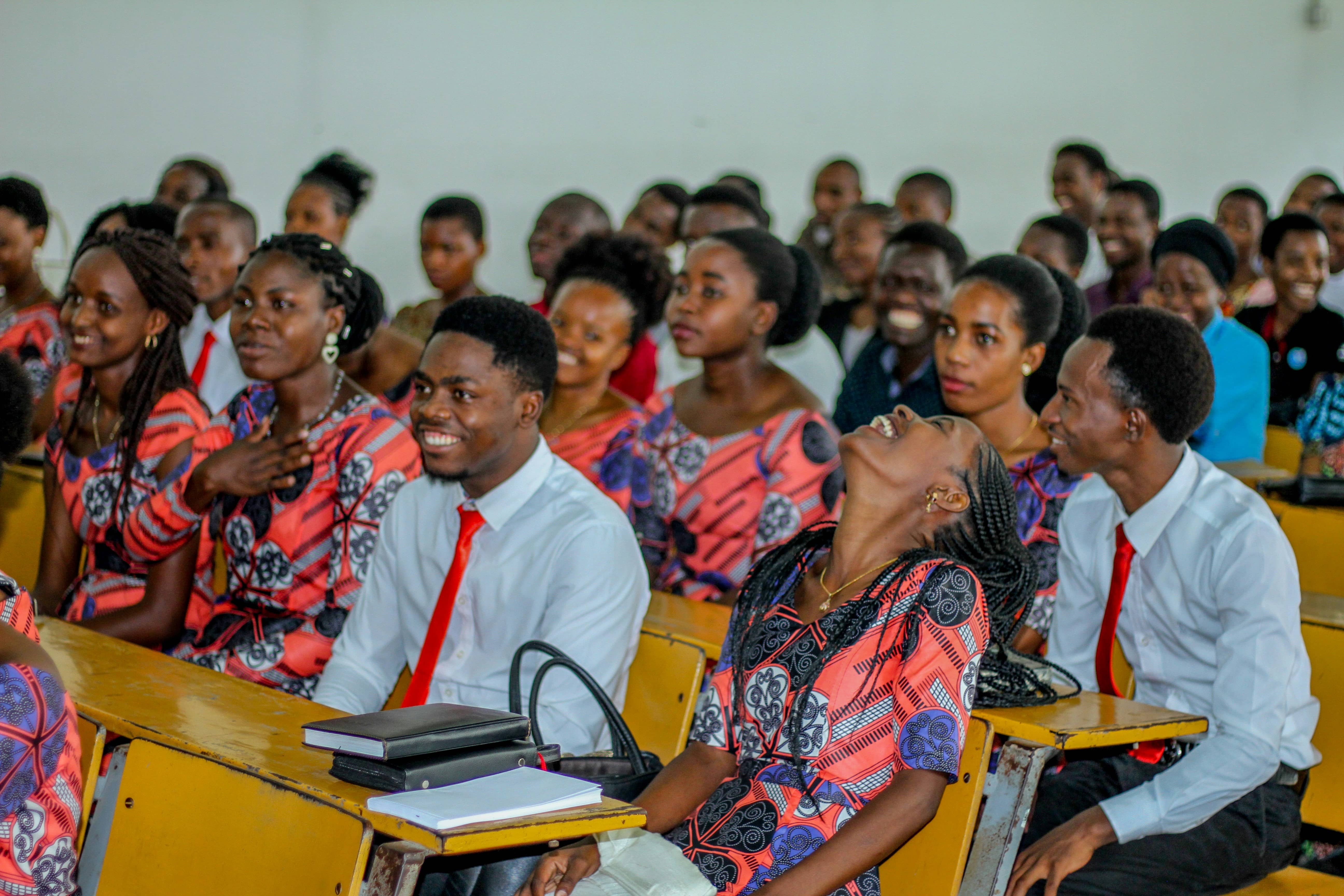 Nigerian students collaborating in tech space